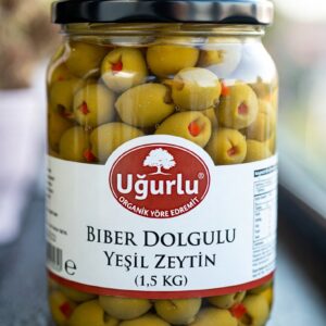 BİBER DOLGULU YEŞİL ZEYTİN (1 KG)