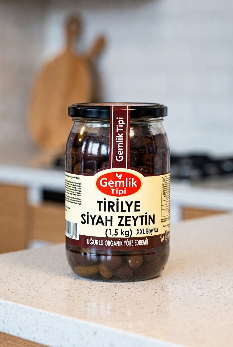 GEMLİK TİPİ TİRİLYE ZEYTİN (1,5 KG) XXL - Görsel 2