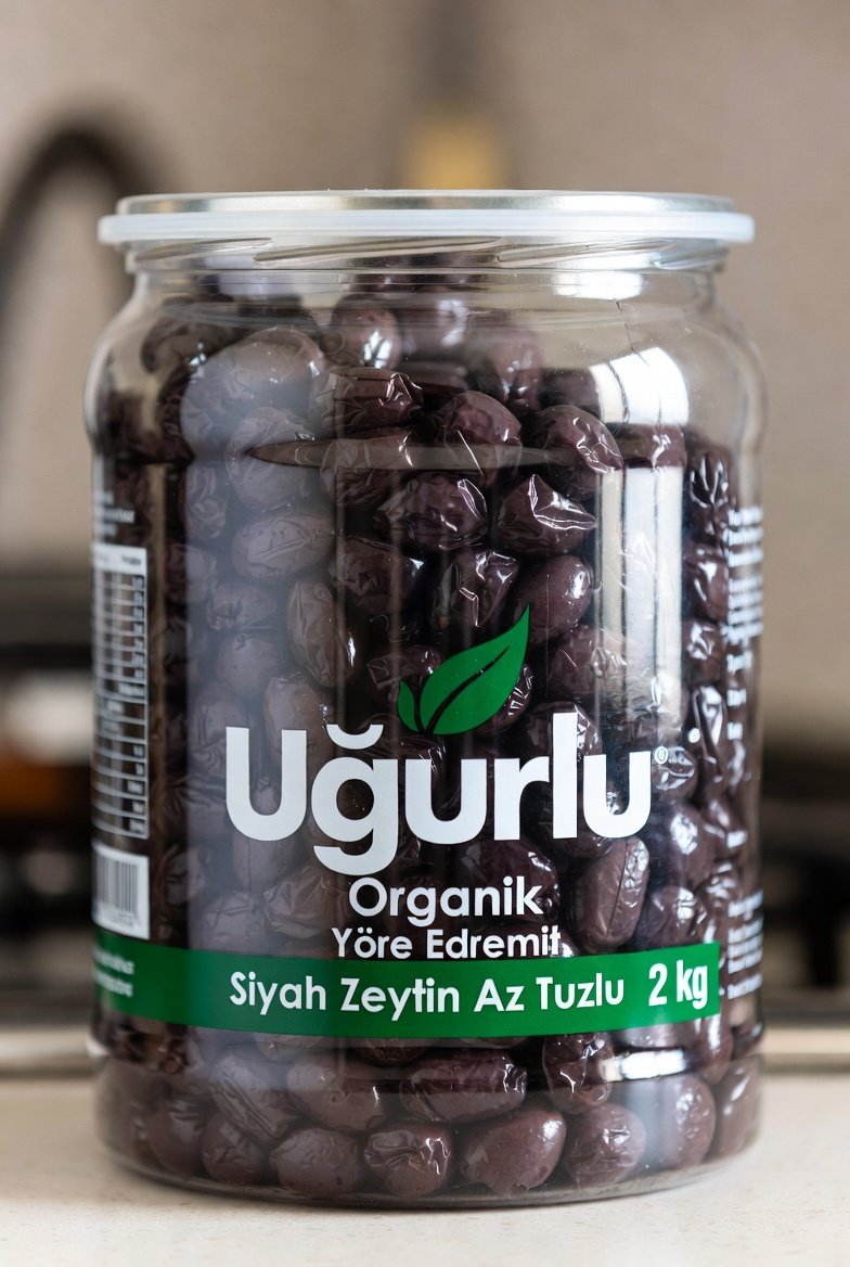 SİYAH ZEYTİN AZ TUZLU (2 KG) - Görsel 2