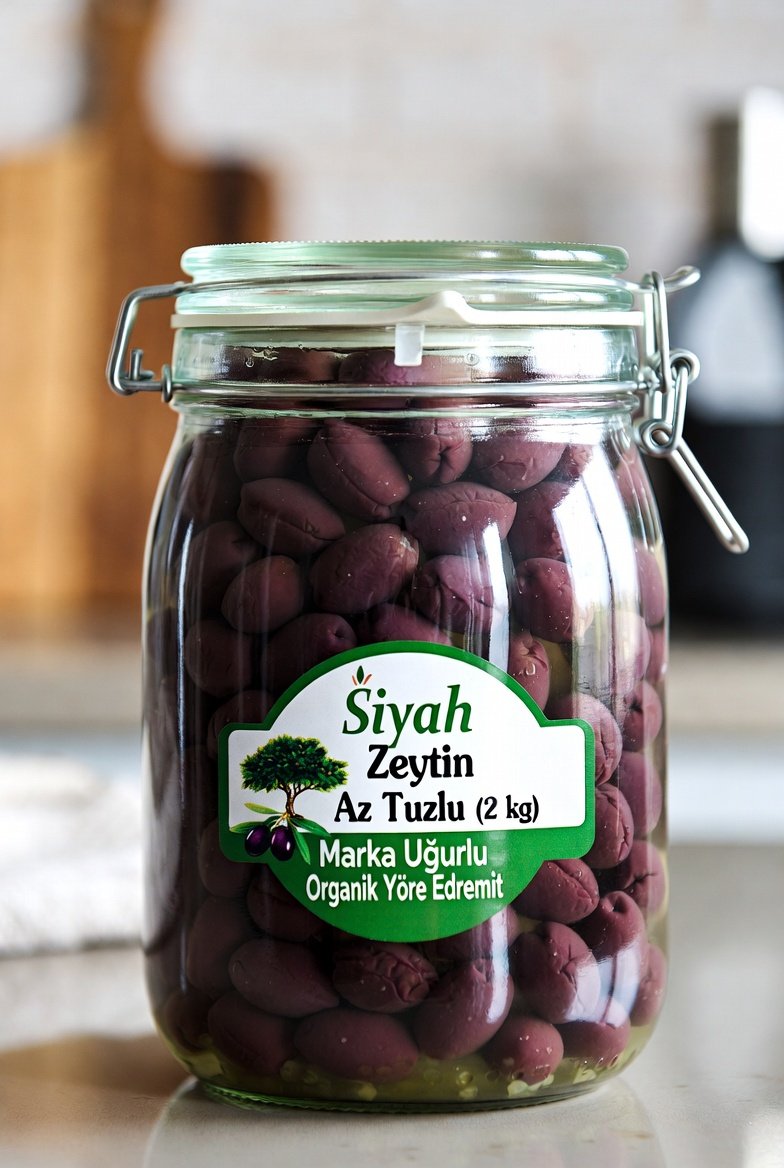 SİYAH ZEYTİN AZ TUZLU (2 KG)
